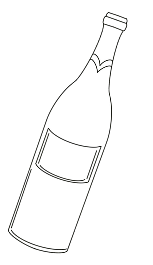 dessin bouteille de vin